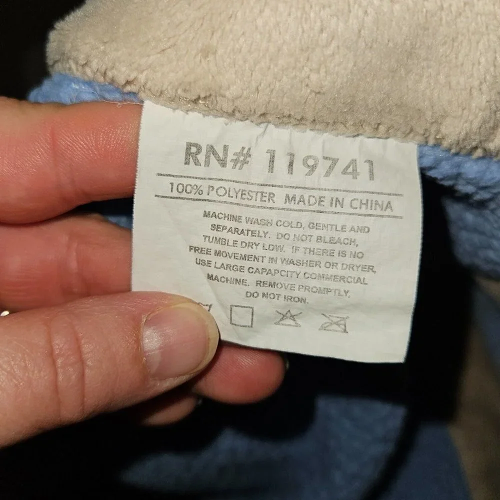 RN 119741 Blue Brown Airplane Fleece Baby Blanket Tan Green 31x38